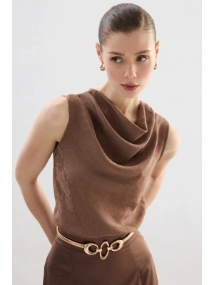 Degaje Yaka Bluz - Vizon