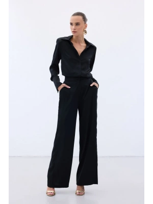 Jakarlı Pantolon - Siyah