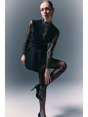 Kalın Kuşaklı Yelek - Siyah