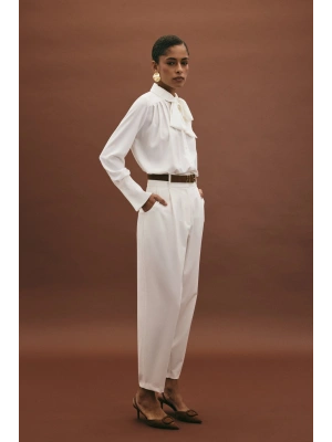 Lena Havuç Pantolon - Ekru