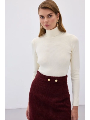 Tam Balıkçı Triko - Ekru