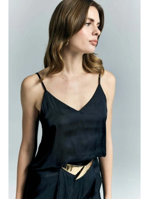 Tosca Askılı Bluz - Siyah