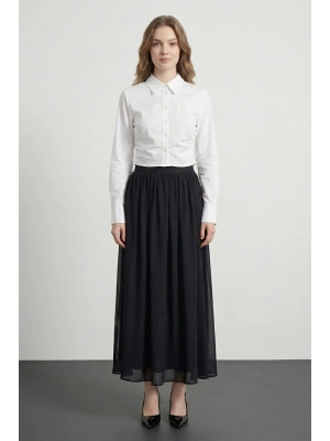 Vatkalı Crop Gömlek Ekru