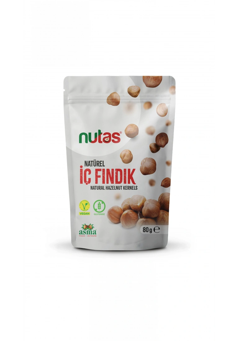 Nutas Natürel İç Fındık - 80g Doypack