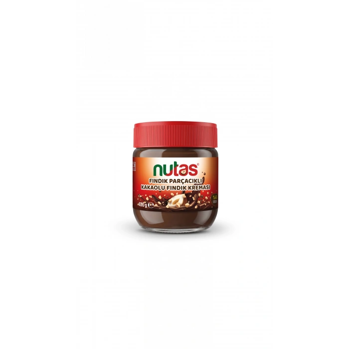 Nutas Fındık Parçacıklı Kakaolu Fındık Kreması – 400g Cam Kavanoz