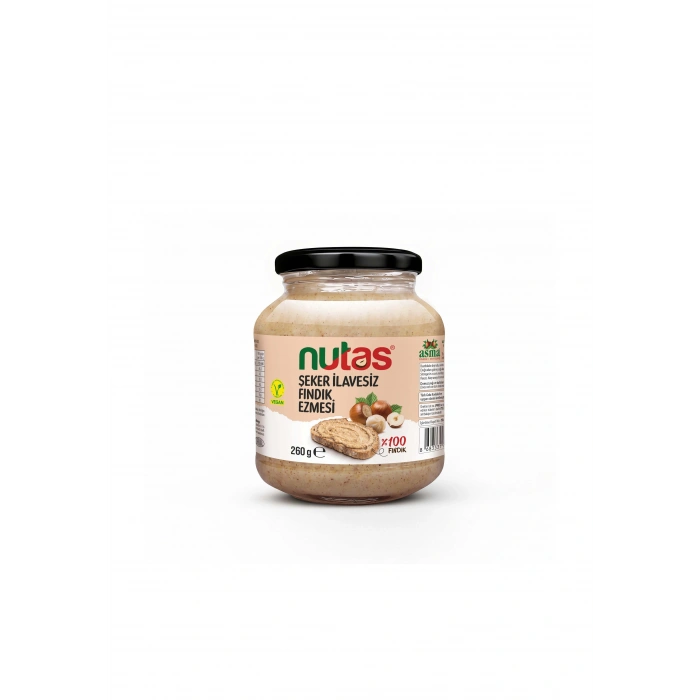 Nutas Şeker İlavesiz Fındık Ezmesi 260g