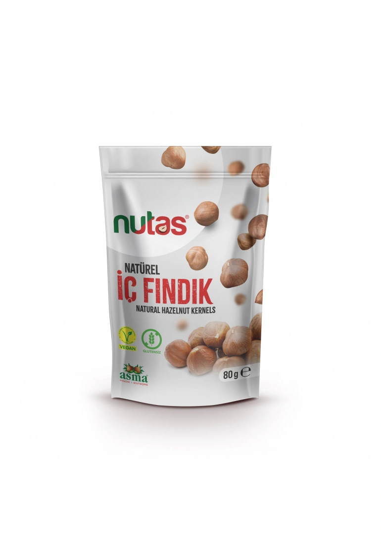 Nutas Natürel İç Fındık - 80g Doypack