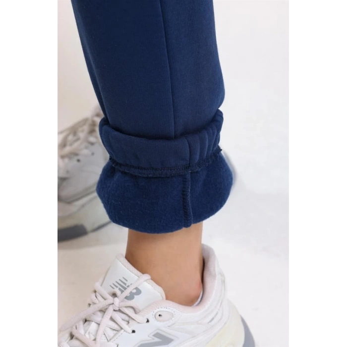 3 iplik şardonlu paça lastikli eşofman lacivert is001