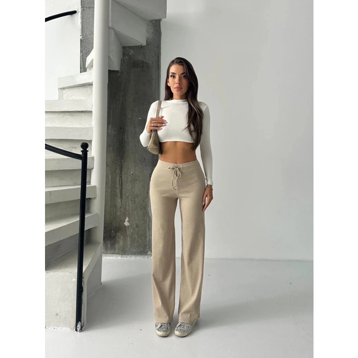 Fit comfort bej salaş pantolon A6011