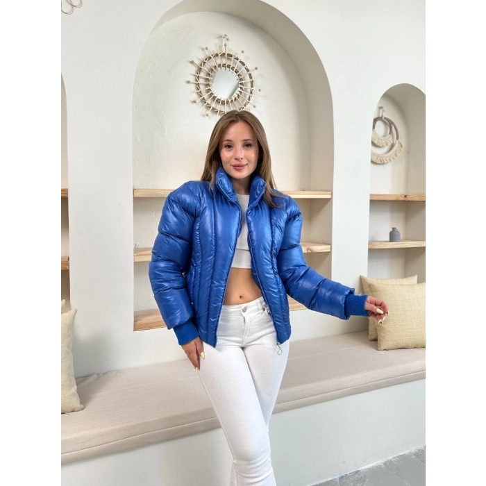 Puffer kısa mont mavi st25534