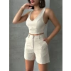 Şortlu keten takım s255014