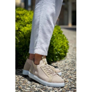 KB-112   Kuback Bej Triko Bağcıklı  Günlük Erkek  Ayakkabı