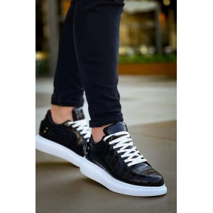 KB047  Kuback SİYAH Crocodile Günlük Erkek  Ayakkabı