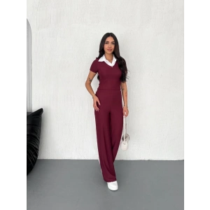 Ottoman kumaş beyaz gömlek yaka takım s4142