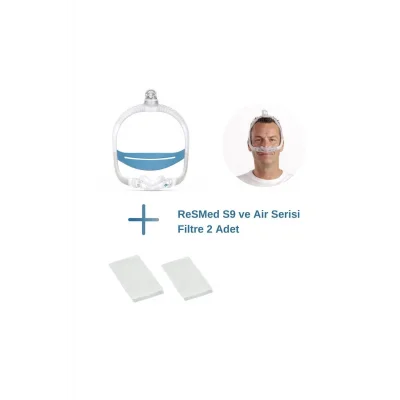 AirFit N30i CPAP Burun Maskesi STD Boy+ResMed S9 ve Air Serisi Filtre 2’li Paket