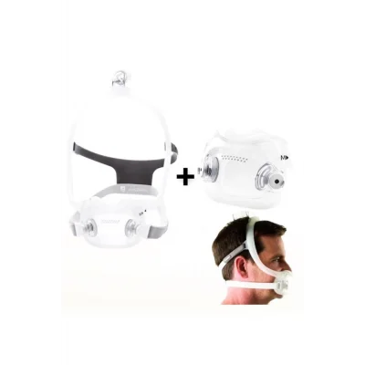 Respironics Dreamwear Full Face Cpap Maskesi + Yedek Silikon ( Large+mediumwest )