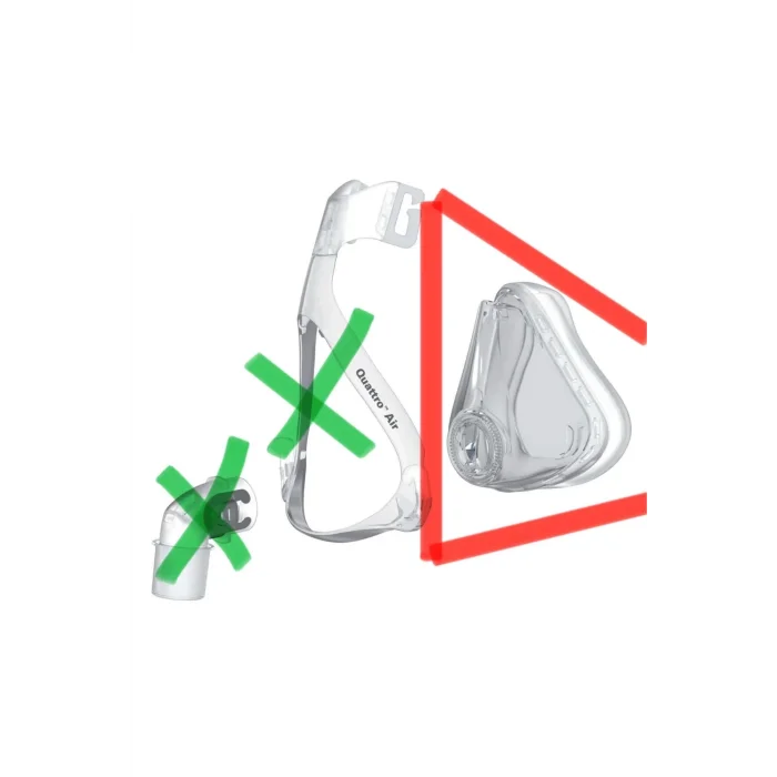 Quattro Air Tam Yüz Large Boy CPAP Maskesi ( TEK SİLİKON LARGE BOY )