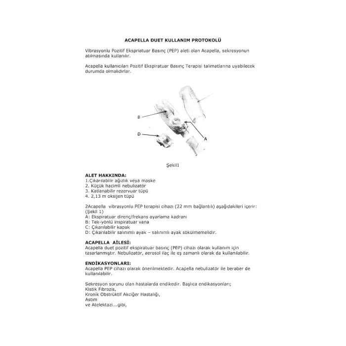 Acapella Duet Solunum Egzersiz Cihazı