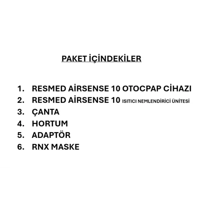 Resmed Airsense 10 Autoset Otomatik Cpap Cihazı Nemlendirici + maske