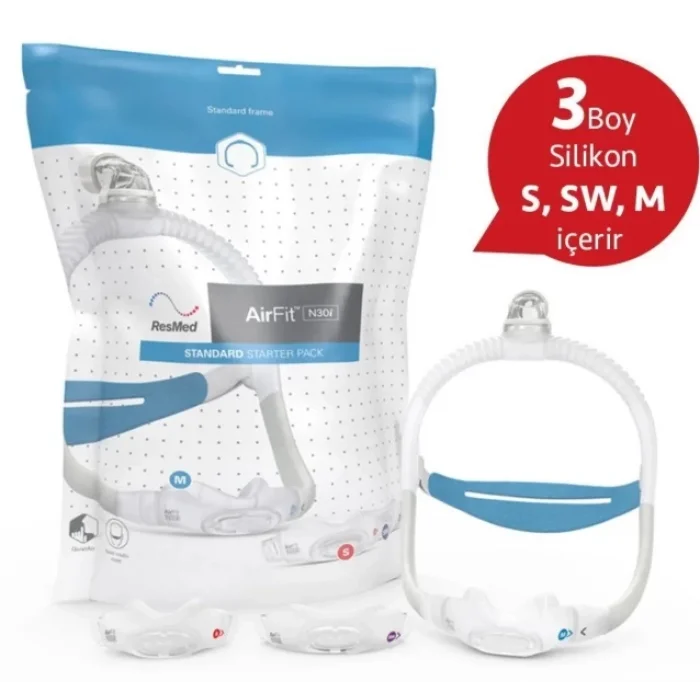Resmed Airsense Otomatik Cpap Cihazı + Nemlendirici + N30i Maske