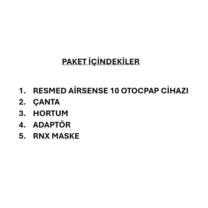 ResMed AirSense S10 Otomatik CPAP Uyku Apnesi Cihazı