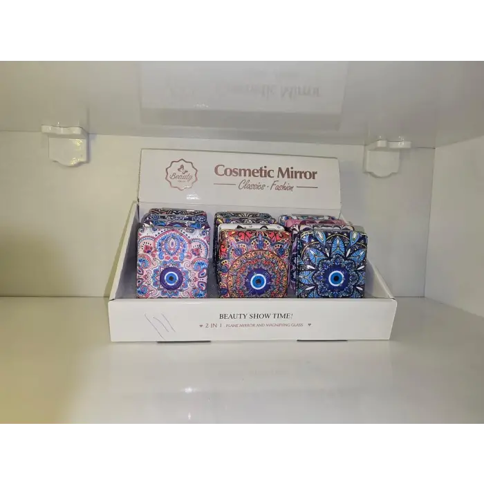 12li Büyüteçli Dikdörtgen Cep Aynası Mz-118