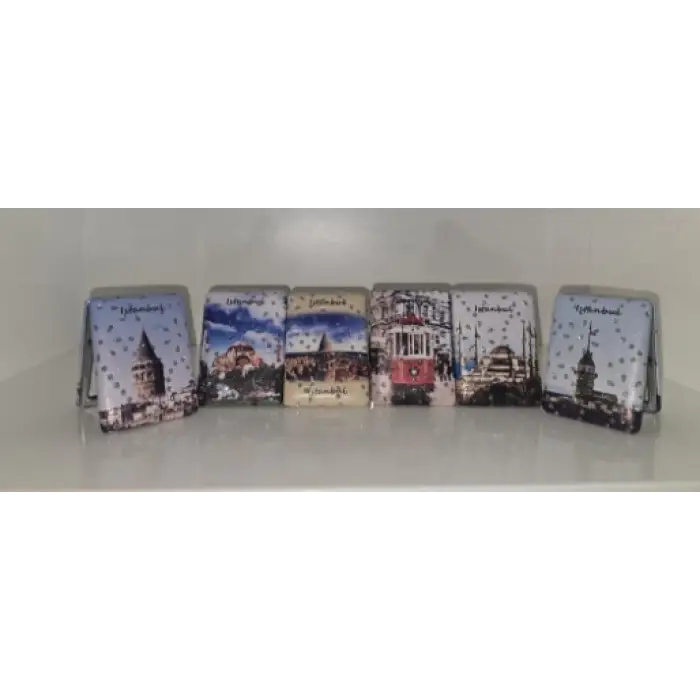 12li Büyüteçli Dikdörtgen Cep Aynası Mz-119