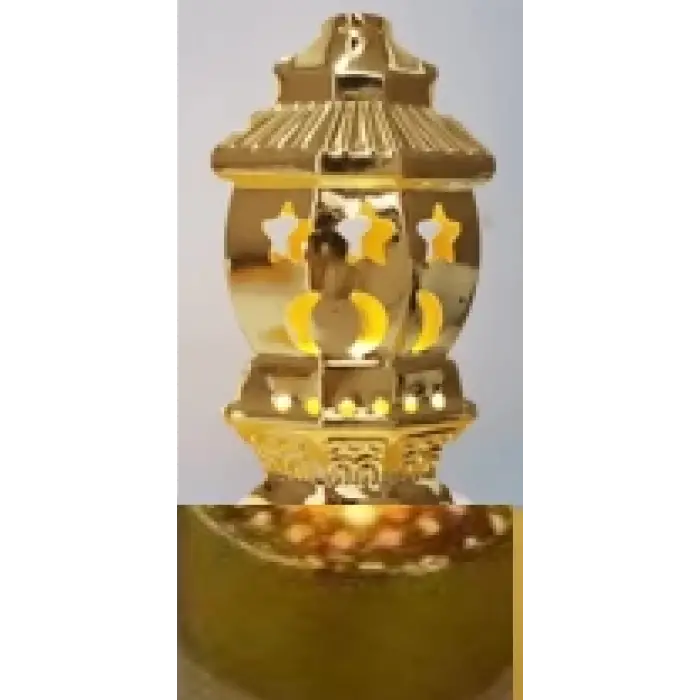 12li Ramazan Ayaklı Led Işık Gold Renk Gün Işığı Mz6200-235