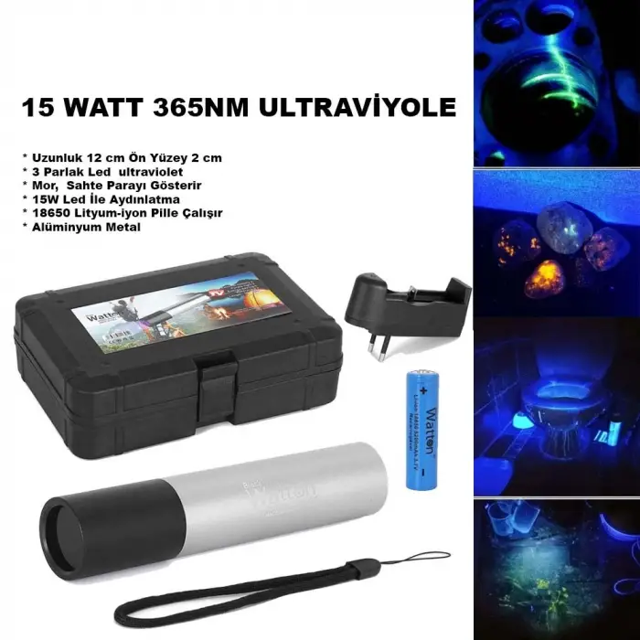 15 Watt 365nm Ultraviyole  Para Işığı  Wt-305
