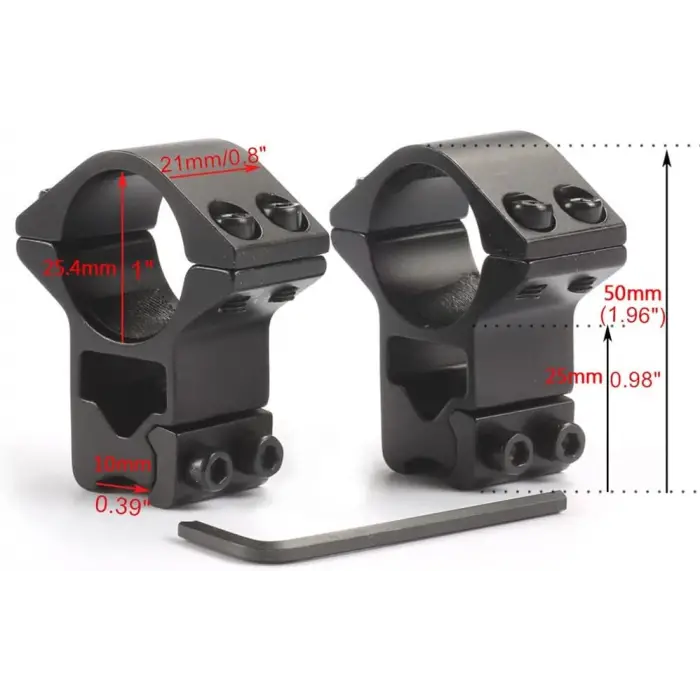 25.4mm Dürbün İçin 11mm Yüksek Havalı  / Av  Ayağı
