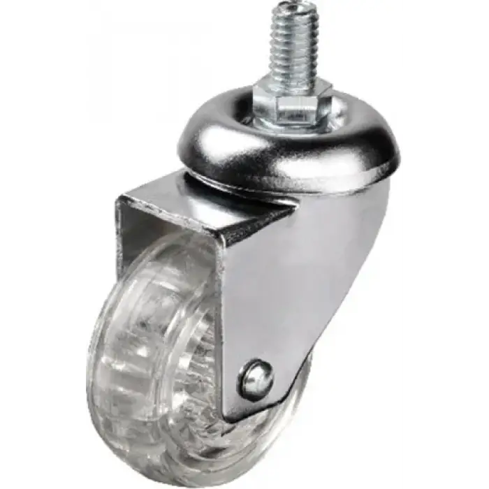 302 - 50x20 Mm Şeffaf Makaralı Vidalı Teker