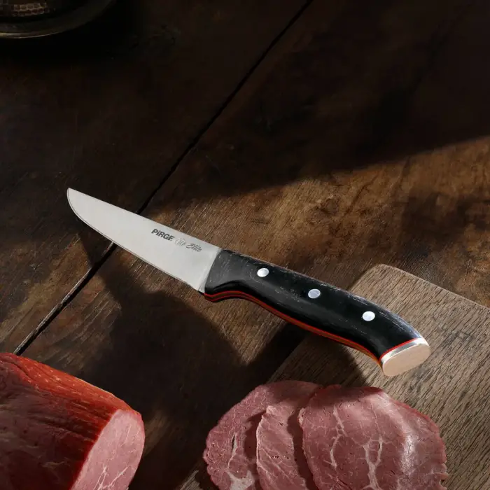 32101 Elite Kurban, Kasap Bıçağı 14,5 Cm - Kahverengi Perçinli Kompozit Sap