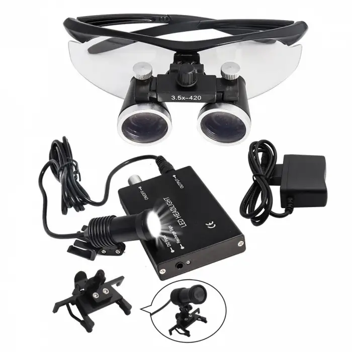 3.5x420mm  Diş Cerrahi Gözlük Lens Büyüteç,taşıma Çantalı