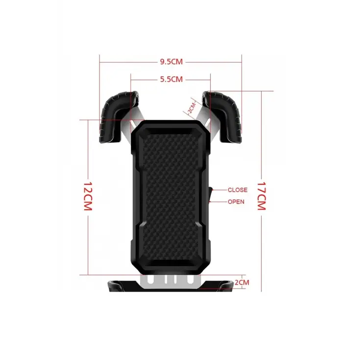360° Derece Ayarlanabilen Gidon Bağlantılı Bisiklet Motosiklet İçin Abs 4-7.8″ İnç Telefon Tutucu
