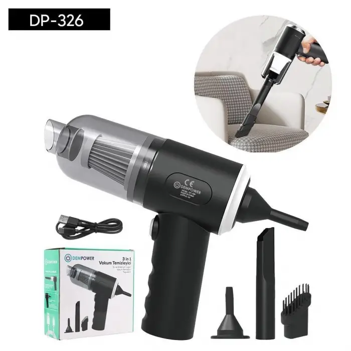 3in1 Araç Süpürgesi