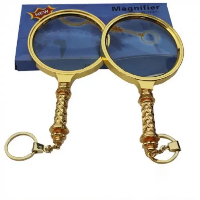 5x90mm Tüm Metal Altın Renkli, Hediye Büyüteç,optik Lensler Ile Çinko Alaşım Metal Çerçeve