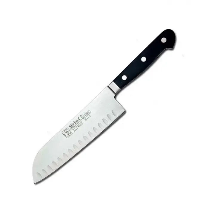 61950 - Sıcak Dövme Oluklu Santoku Şef Bıçağı 18 Cm