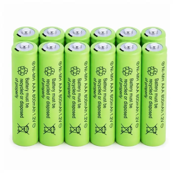 800 Mah 1.2v Aaa Ni-cd Şarj Edilebilir Pil 12 Adet