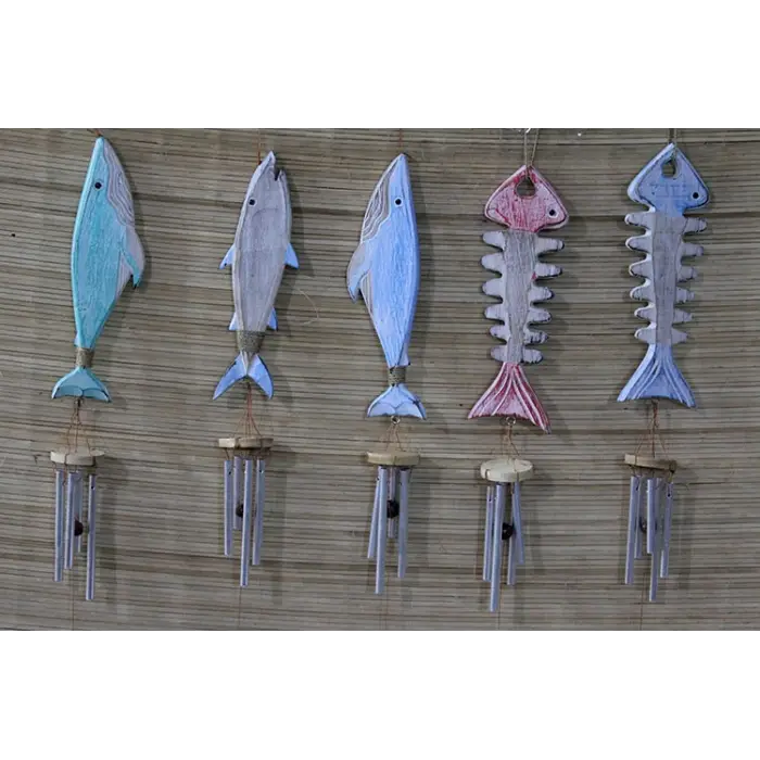 Ahşap Balıklı Metal Çan No:5