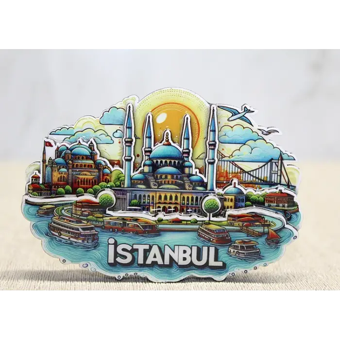 Ahşap İstanbul Temalı Magnet Alk4598