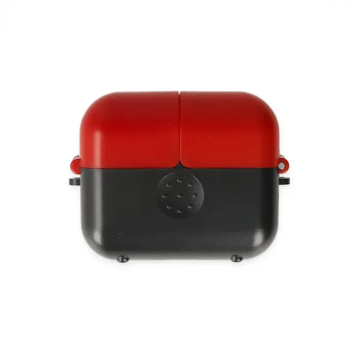 Airpods 3 (3.nesil) Basmalı Kılıf - Siyah-kırmızı