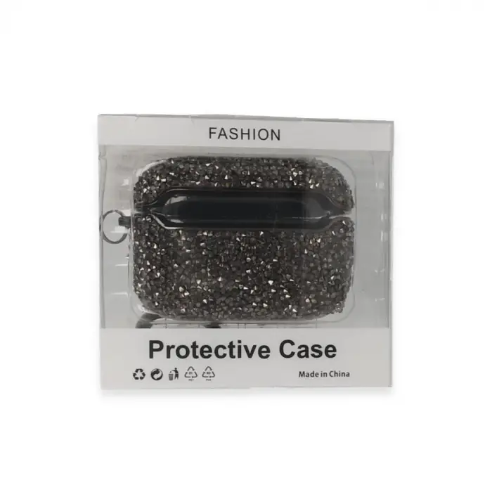 Airpods 3 (3.nesil) Mira Taşlı Kılıf - Siyah