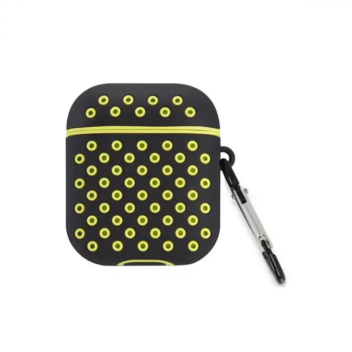 Airpods 3 (3.nesil) Spor Delikli Kılıf - Siyah-sarı