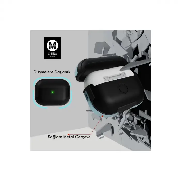 Airpods Pro 2 (2.nesil) Mo-a8 Armor Kılıf - Gümüş