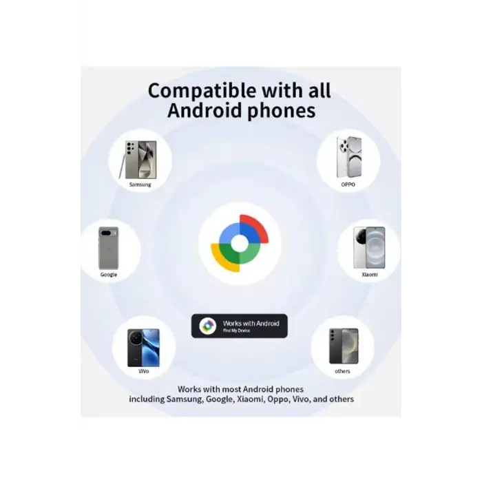Airtag Android Konum Belirleme Akıllı Takip Cihazı Smart Finder Beyaz
