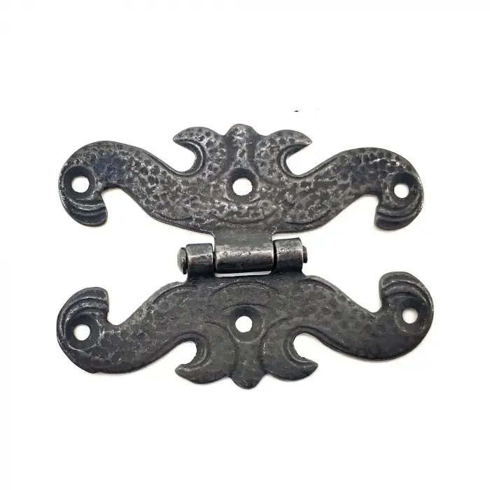 Antika Tarz Dekoratif Pirinç Kelebek Menteşe - 63x45 Mm, Oksit