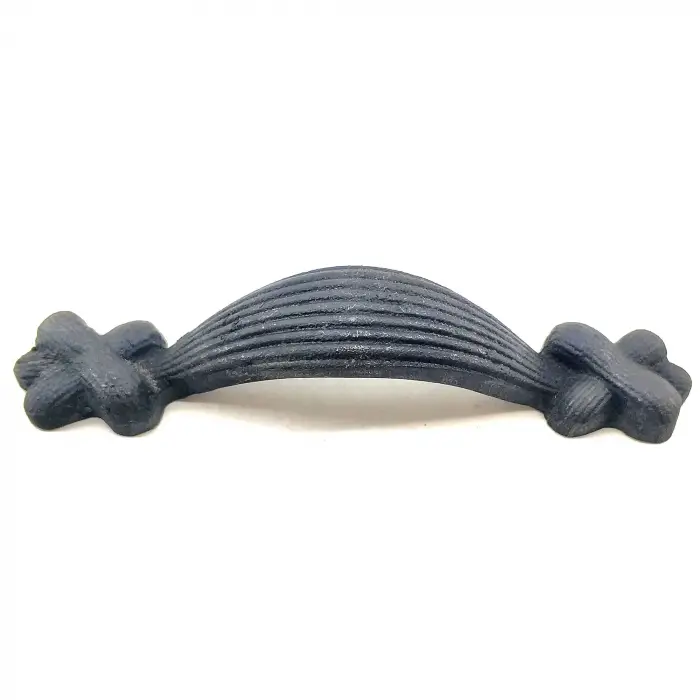 Antika Tarz Dekoratif Pirinç Örgü Mobilya Kulbu - 22x120 Mm, Oksit