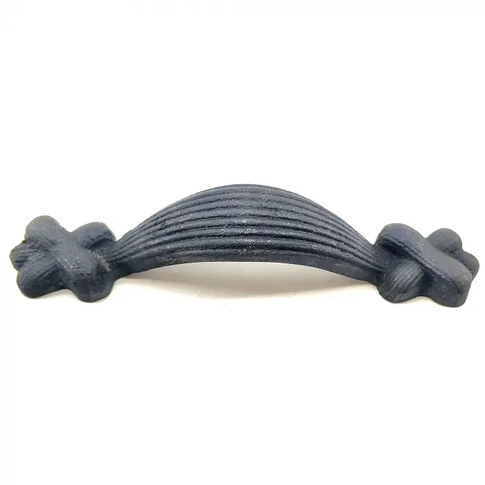 Antika Tarz Dekoratif Pirinç Örgü Mobilya Kulbu - 22x120 Mm, Oksit