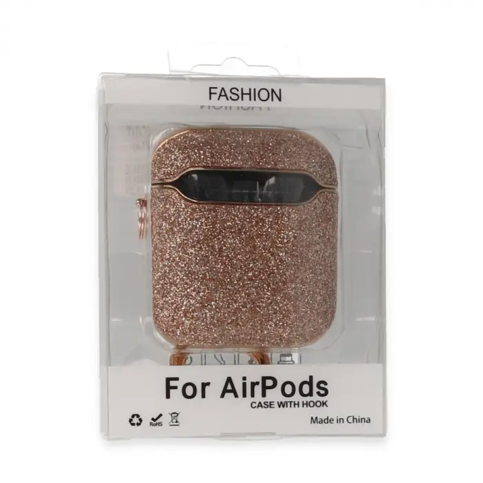 Apple Airpods 2 (2.nesil) Spell Simli Kılıf - Rose Gold