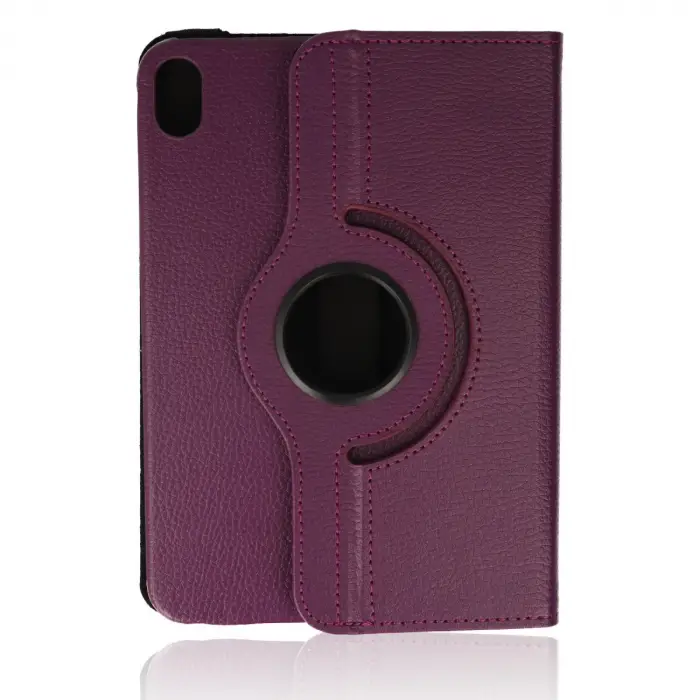 Apple İpad Mini 6 Kılıf 360 Tablet Deri Kılıf - Mürdüm